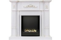 Биокамин в портале Firezo Martin Белый дуб патина золото, стандарт